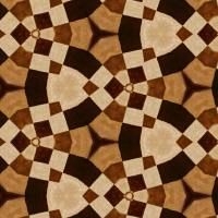 Mosaik aus sich wiederholenden geometrischen Formen mit braunen und beigen Farbt&ouml;nen