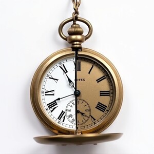 Eine durchgeschnittene Uhr